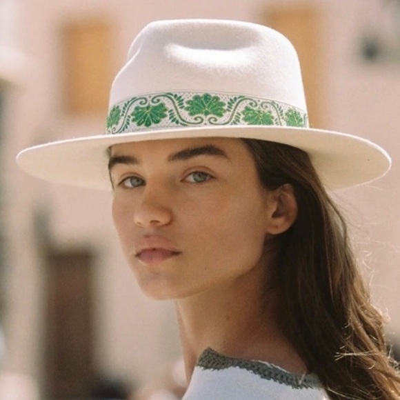 NWT Lack of Color Ivy Beverly Hat green ribbon MED main image 4